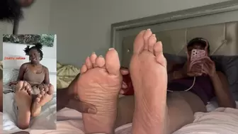 Freakishly Long Nude Toes Sucked