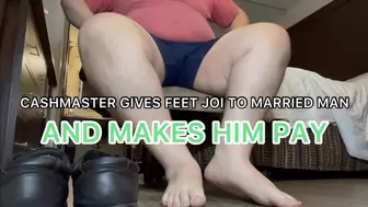Cashmaster Gives Feet JOI To Married Man And Makes Him Pay