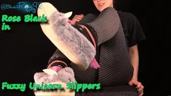 Fuzzy Unicorn Slippers-MP4