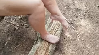 The forest queen showing toes