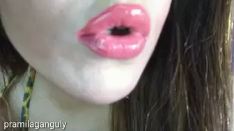 Worship My Shiny Glossy Sexy Lips In Pink