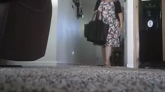 Deb Coming Home From the Office & Dangling Her Black Nanette LePore Danni Spiked Kitten Heel Sandals & Giving Hubby a Shoejob At the End of the Day