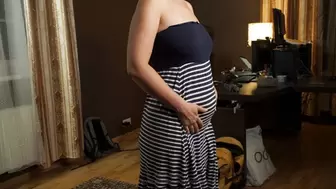 look pregnant in my dress- skirt