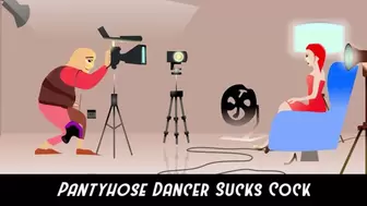 Pantyhose Dance Instructor sucks Cock