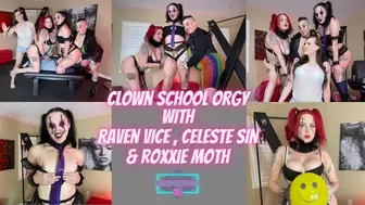 Clown Orgy w Roxxie, Raven & Celeste