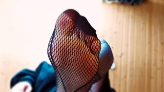 POV - Femboy steps on YOU in Sandals and Fishnets [1080p]