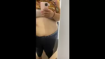 SSBBW try on in shopping centre