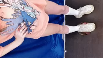 Trampled by dirty Balenciaga Triple S sneakers (part 2 of 4), flo457x 1440p