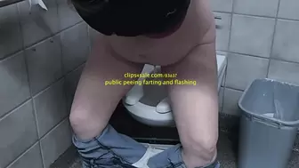 ANNIE PEE SPRINKLES flashes tits and THROWS IT BACK FOUND PUBLIC TOILET PEE FOOTAGE W A BONUS BIG BOOTY FART