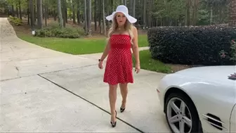 Pedal Pumping Blonde In Mercedes
