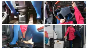 Pedal pumping and foot play in old Mercedes bus