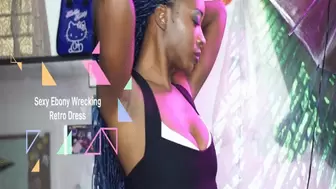 Sexy Ebony Wrecking Retro Dress