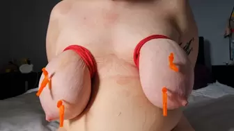 Sub Tries Needle Play In Her Tits Master POV