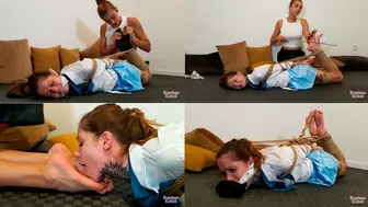 Stalker hogtied female schoolgirl and plays with her feet - Spanish (sub;English), MP4, FULLHD 1080