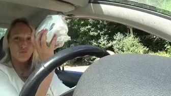 Tessa Littering While Driving