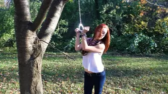 Chelsia Lynn - Handcuffed to a Tree Escape (AVI)