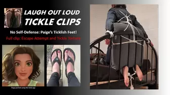 No Self-Defense: Paige's Ticklish Feet!