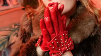 Sexy ASMR with red gloves