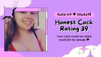 Honest Cock Rating 39