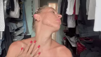 Beautiful neck of a sexy blonde