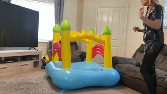 Bouncy castle ends up popped