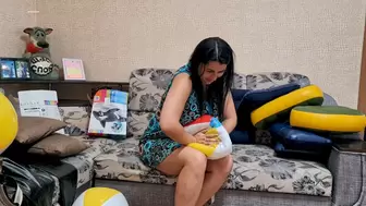 Angela deflate the toys