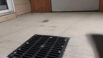 Cruella having fun on the concrete floor really hard