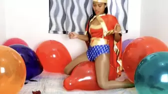 Sexy Wonder Woman Camylle Sits To Pop All Your Balloons