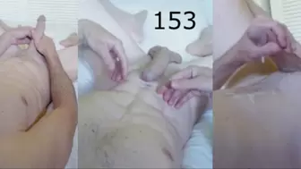 Heteroflexible K solo V153: thin slim fit muscular vascular hung older pants off, lay back and masturbate