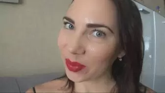 Sexy plump lips with lipstick 2