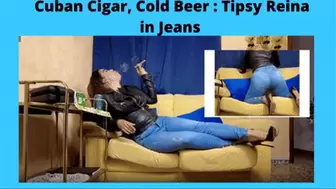 Cuban Cigar Cold Beer Reina in Jeans