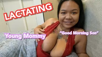 Young StepMom Breastfeeding Big Lactating Boobs