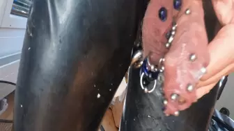 Two Bizarre creatures heavy Pierced couple with multiple heavy piercings fuck fist and play Part I