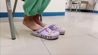 Shoeplay by Co-worker in Crocs at Hospital by Ara Part 1