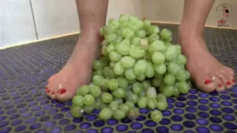 Grapes under sweet naked feet