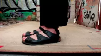 Black Birkenstock Sandals "Athen"