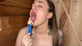 falling into the mouth