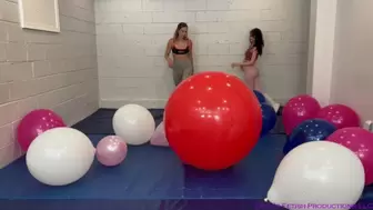 2 Girlfriends vs A Really Big Balloon