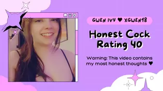 Honest Cock Rating 40