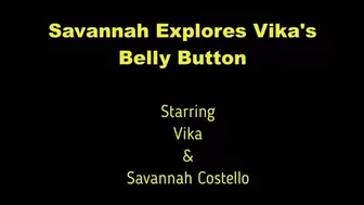 Savannah Explores Vika's Belly Button 720