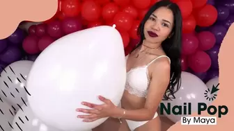 Maya Nail And Teasing To Pop My White Balloons!