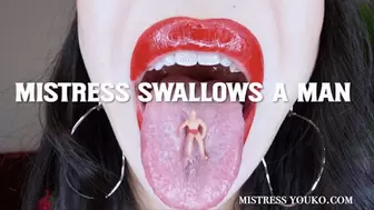 Mistress Swallows a man