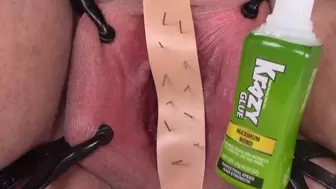 superglue and tacks - no pussy only pain