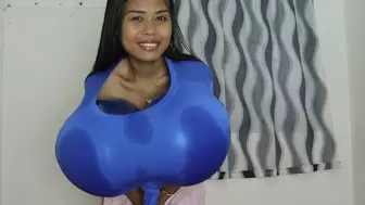 Sexy Camylle Masssages Her HUGE Balloon Boobs Just For You