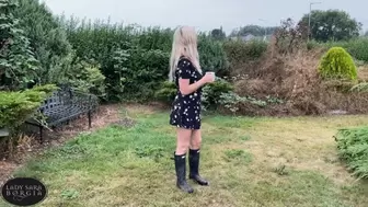 Humiliation and Wellington Boot Licking in the Garden