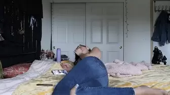 Girl falls in love with her ass scent