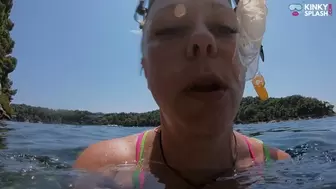 Sexy Underwater Snorkeller Flashing