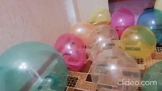 Popping balloons with your feet