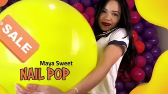 Sweet Schoolgirl Nail Pop Yelloow 16" balloons - 4K