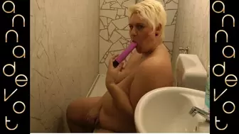 Annadevot - Naked dildo fuck in the bathroom